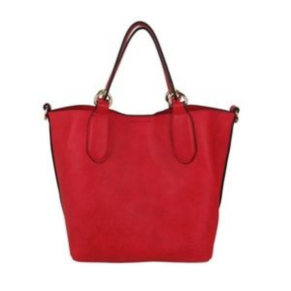 Red or blue Convertible Mini Tote to Bucket Bag - Picture 2 of 3